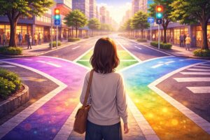 mbtiの色の違いと色分けを表すイメージ図