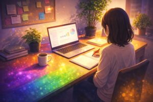 mbtiの色の違いと色分けの活用していくイメージ図