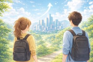 mbtiが計画性を身に着け未来に向かうイメージ