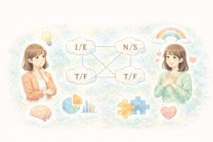 新しいMBTIについて語る女子