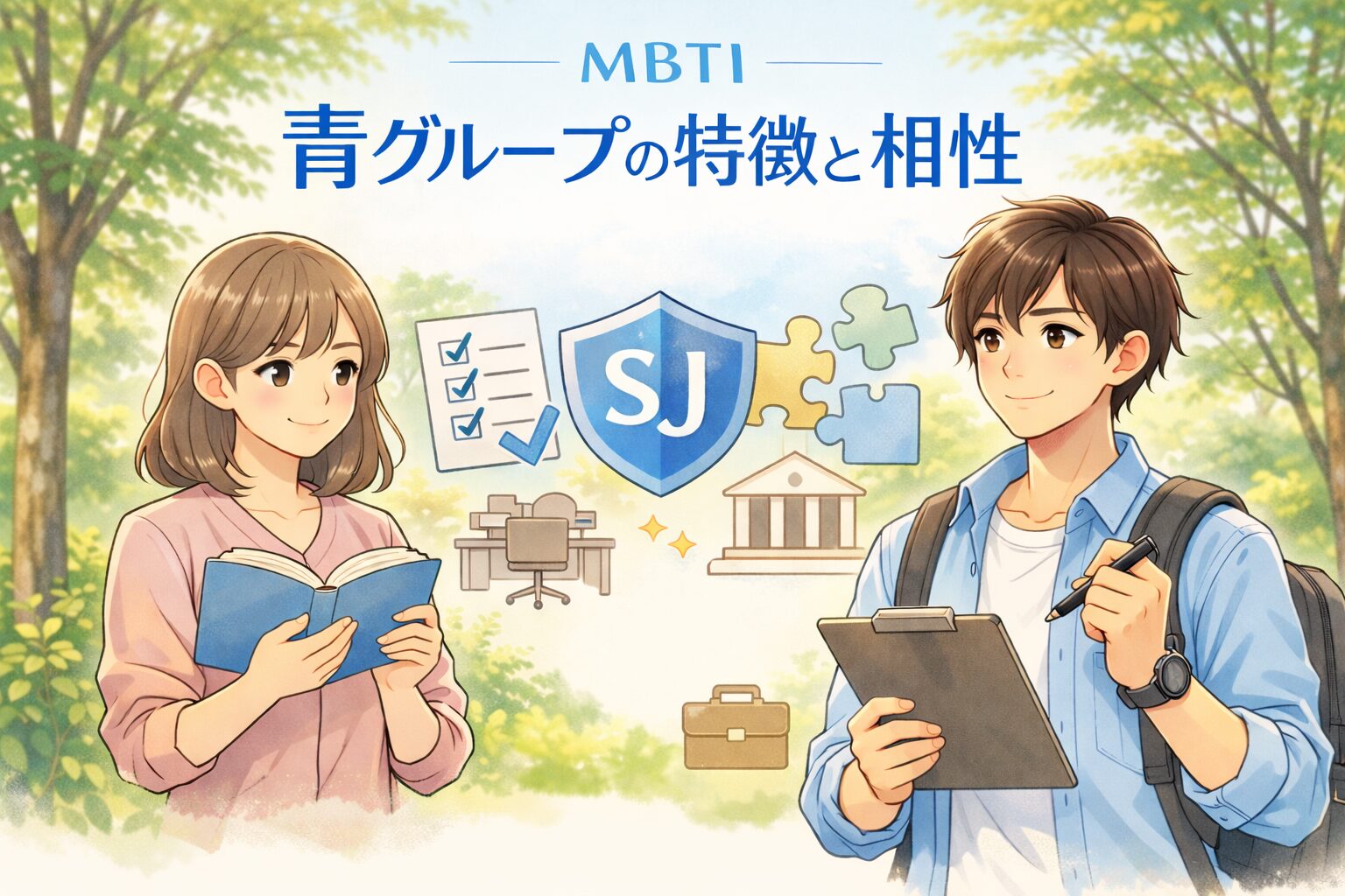 MBTIの青グループの人のイメージ