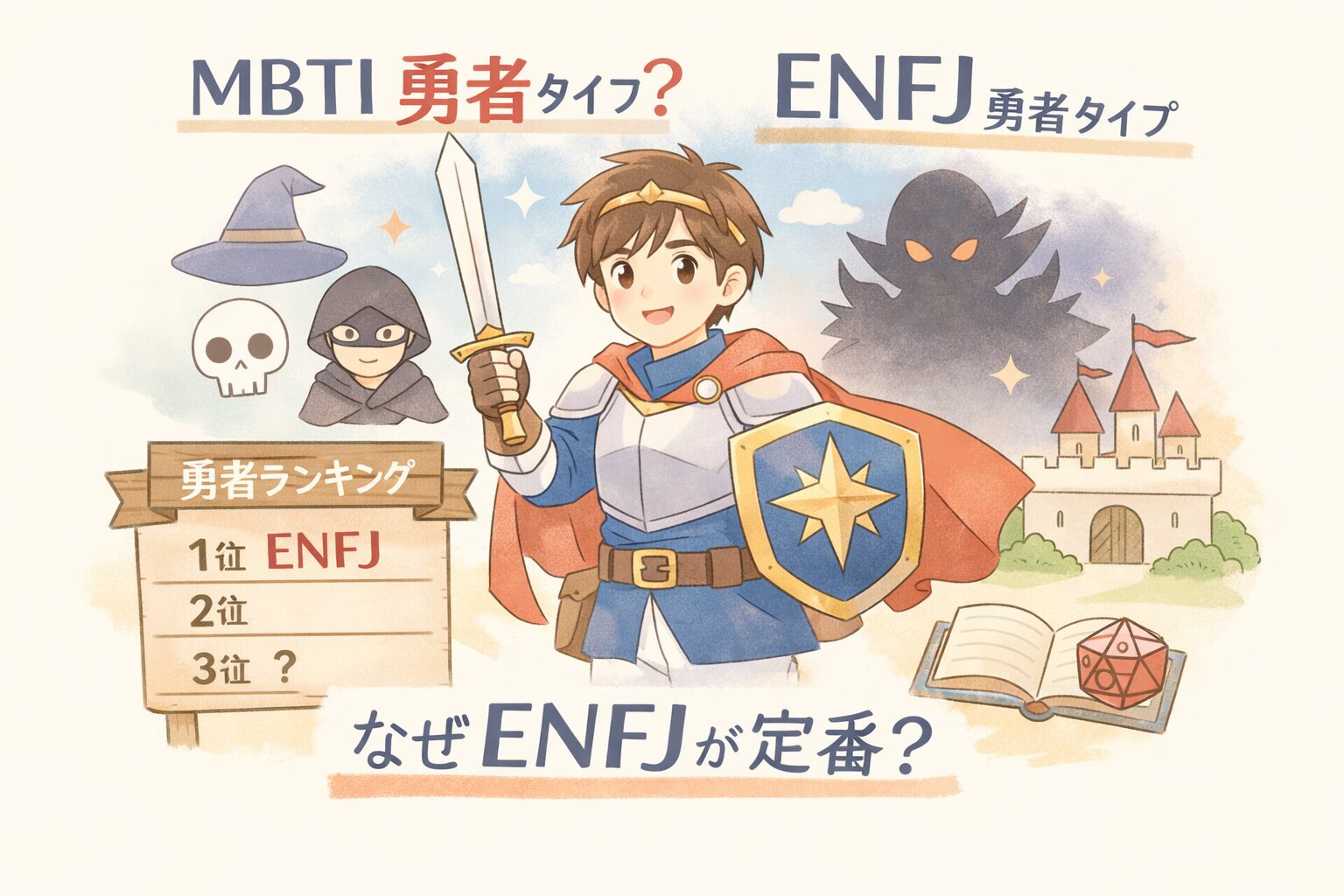 mbtiの勇者タイプは？の疑問に答えるイメージ図