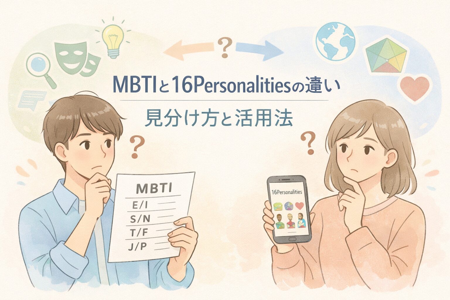 mbtiと16personalitiesの見分け方と活用法のイメージ