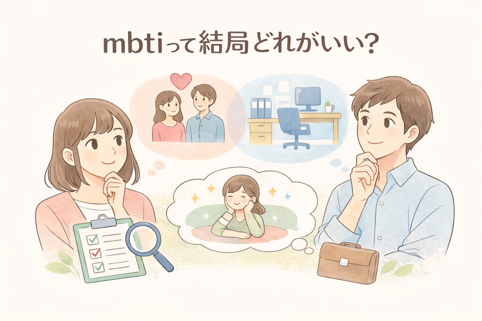 mbtiって結局どれがいい？のイメージ図