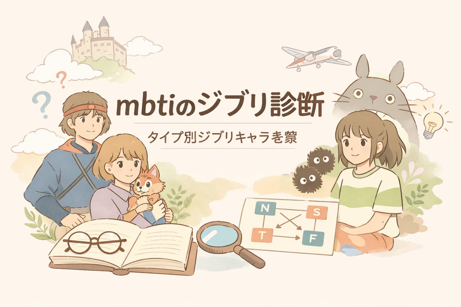MBTIのジブリ診断のイメージ図