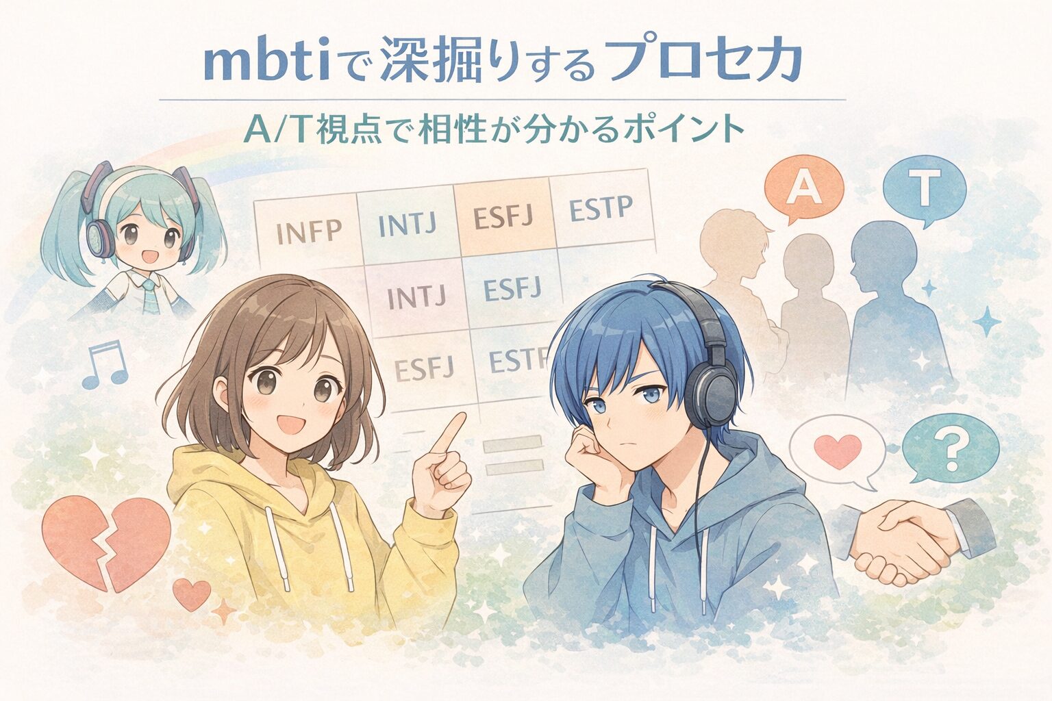 mbtiで深掘りするプロセカのイメージ図