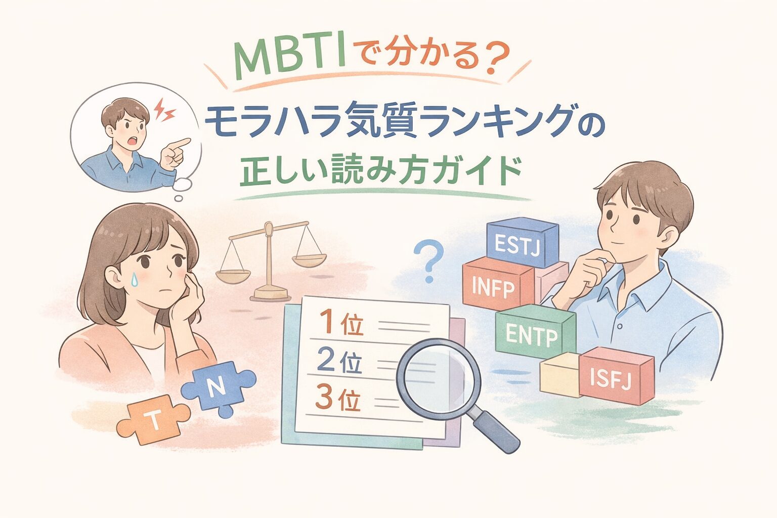 MBTIで分かる？モラハラ気質ランキング　のイメージ図