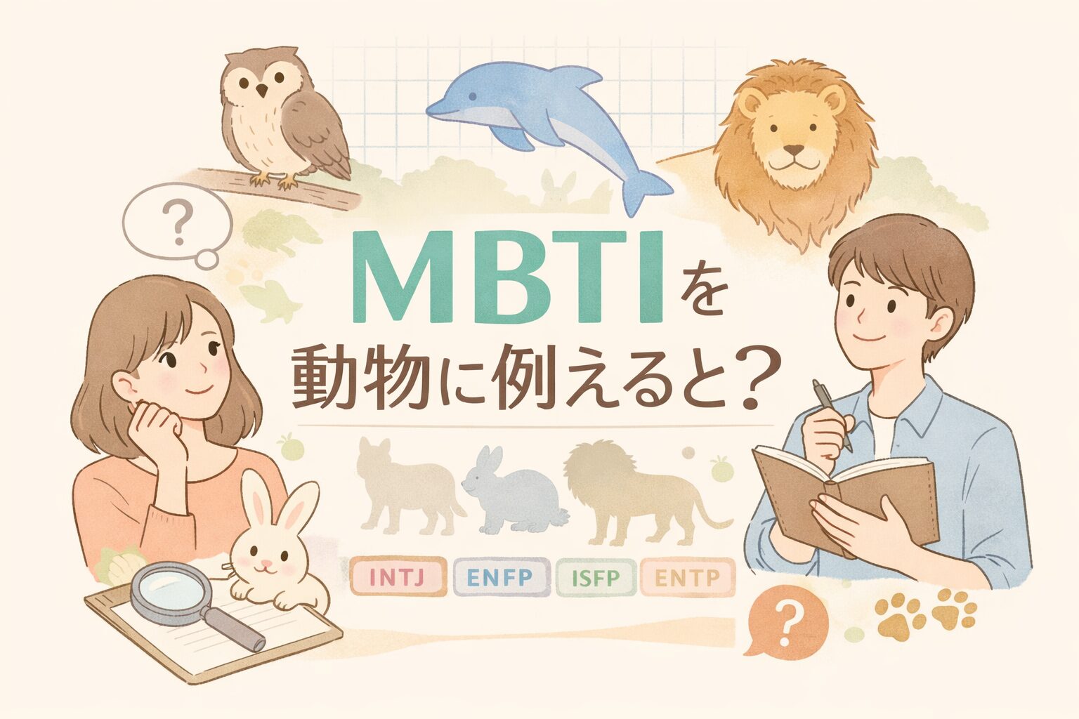 MBTIを動物に例えると？16タイプ一覧と根拠のイメージ図