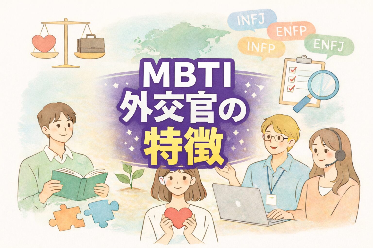 MBTI外交官タイプの特徴のイメージ図