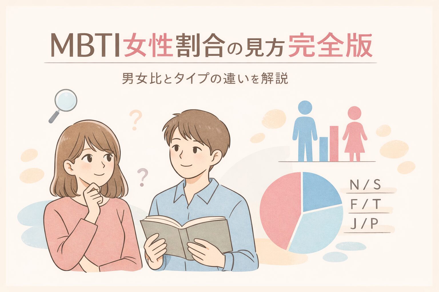 MBTI女性割合の見方完全版のイメージ図