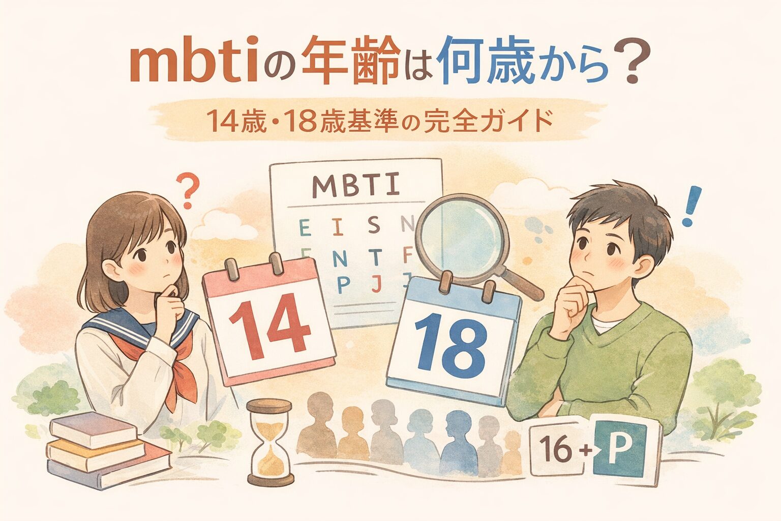 mbtiの年齢は何歳から？14歳・18歳基準の完全ガイドのイメージ図