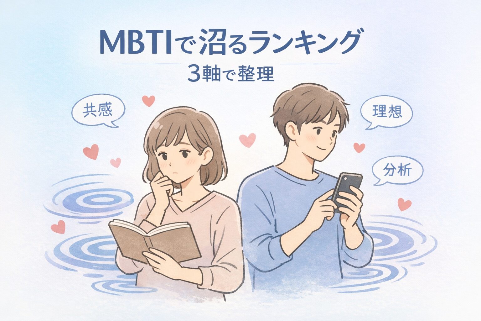 MBTIで沼るランキング3軸を完全整理するイメージ