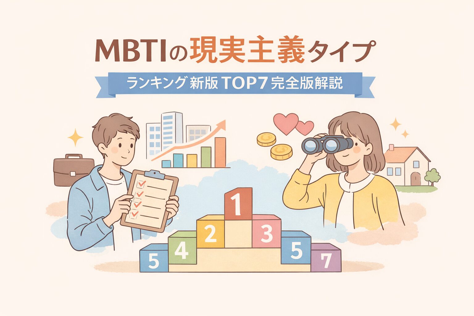 MBTIの現実主義タイプランキング最新版TOP7完全版解説のイメージ図