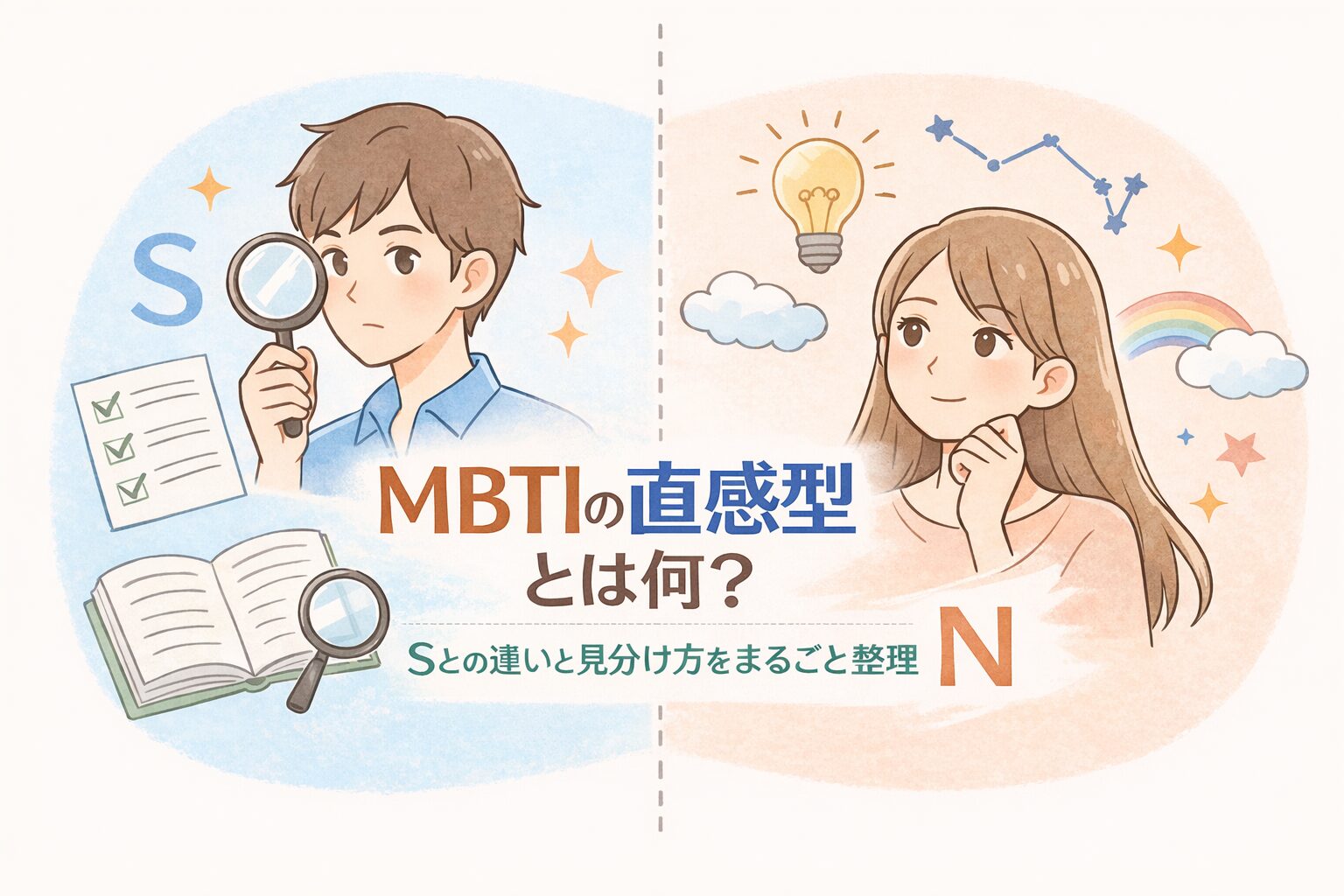 MBTIの直感型とは何？Sとの違いと見分け方をまるごと整理のイメージ図