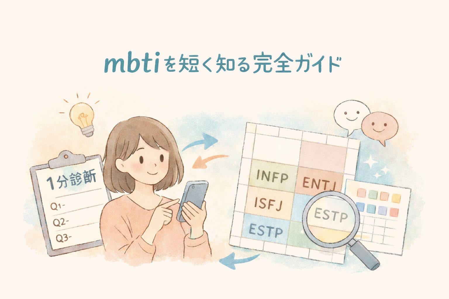 mbtiを短く知る完全ガイドのイメージ図