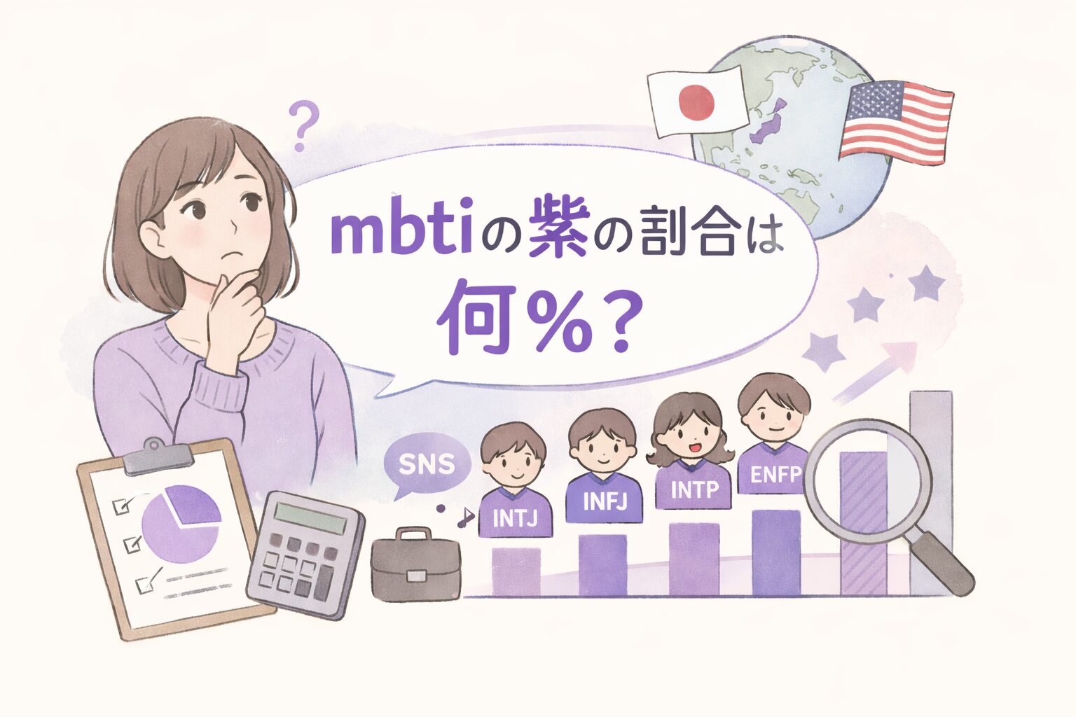 mbtiの紫の割合は何％？のイメージ図