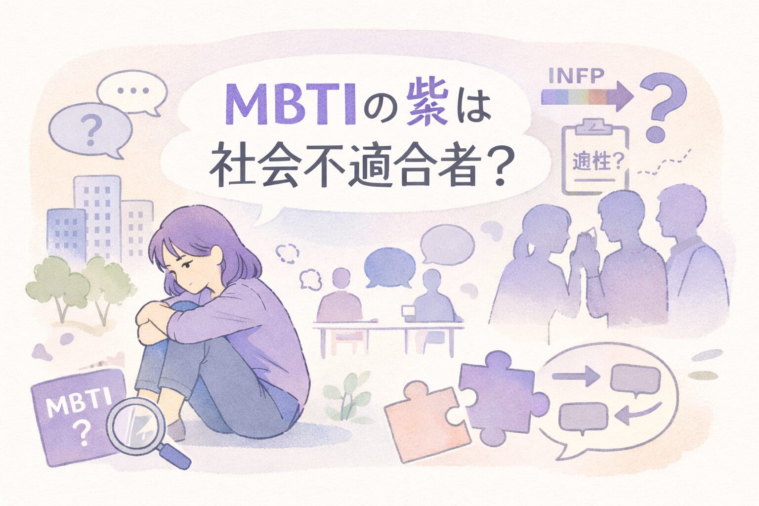 MBTIの紫は社会不適合者？検索不安をほどく対処法ガイドのイメージ図