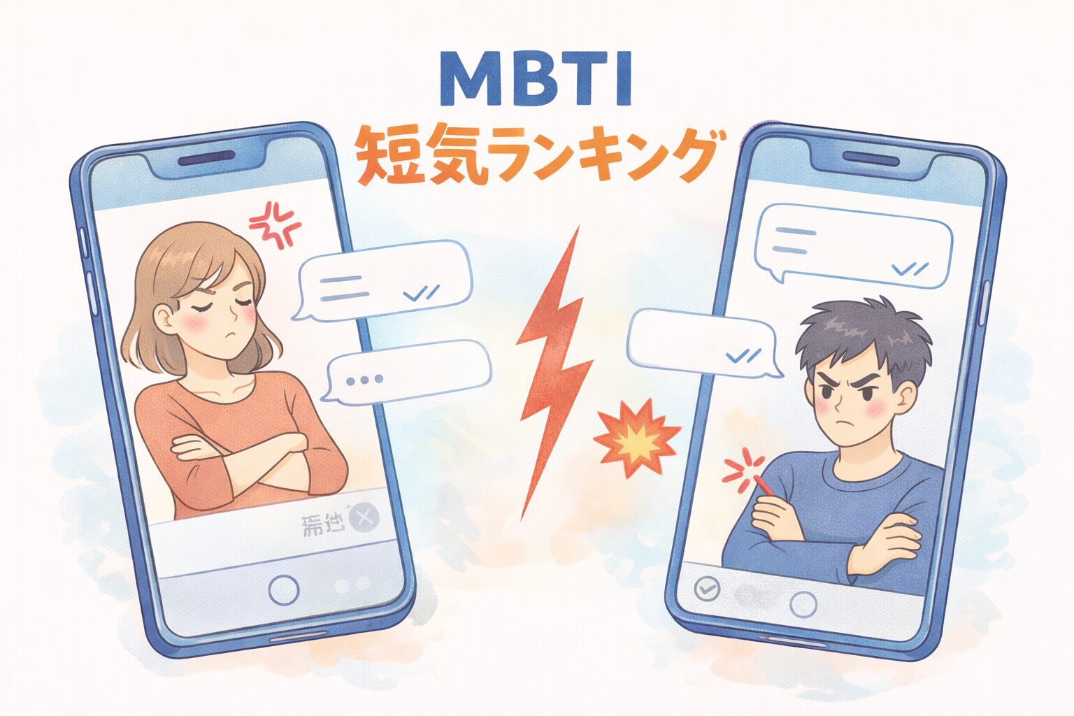 mbtiの短気ランキングを4軸で解剖！地雷と火消し完全版のイメージ図