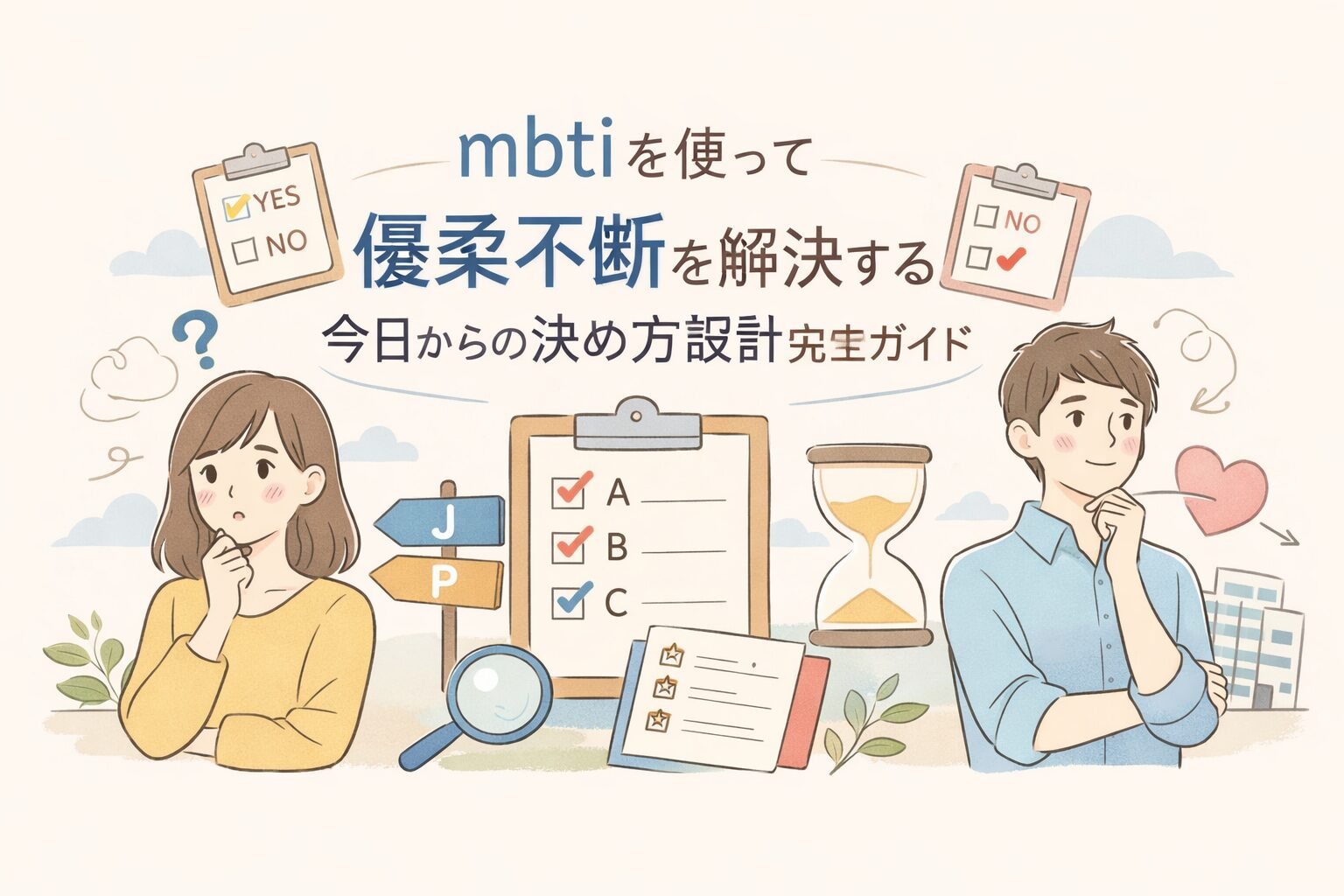 mbtiでいう優柔不断に戸惑う人のイメージ