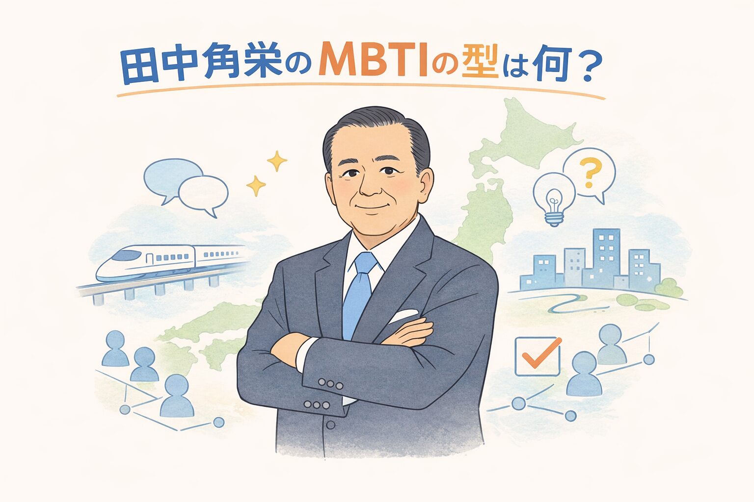 田中角栄のMBTIの型は何？人物像を性格タイプから鋭く考察のイメージ図