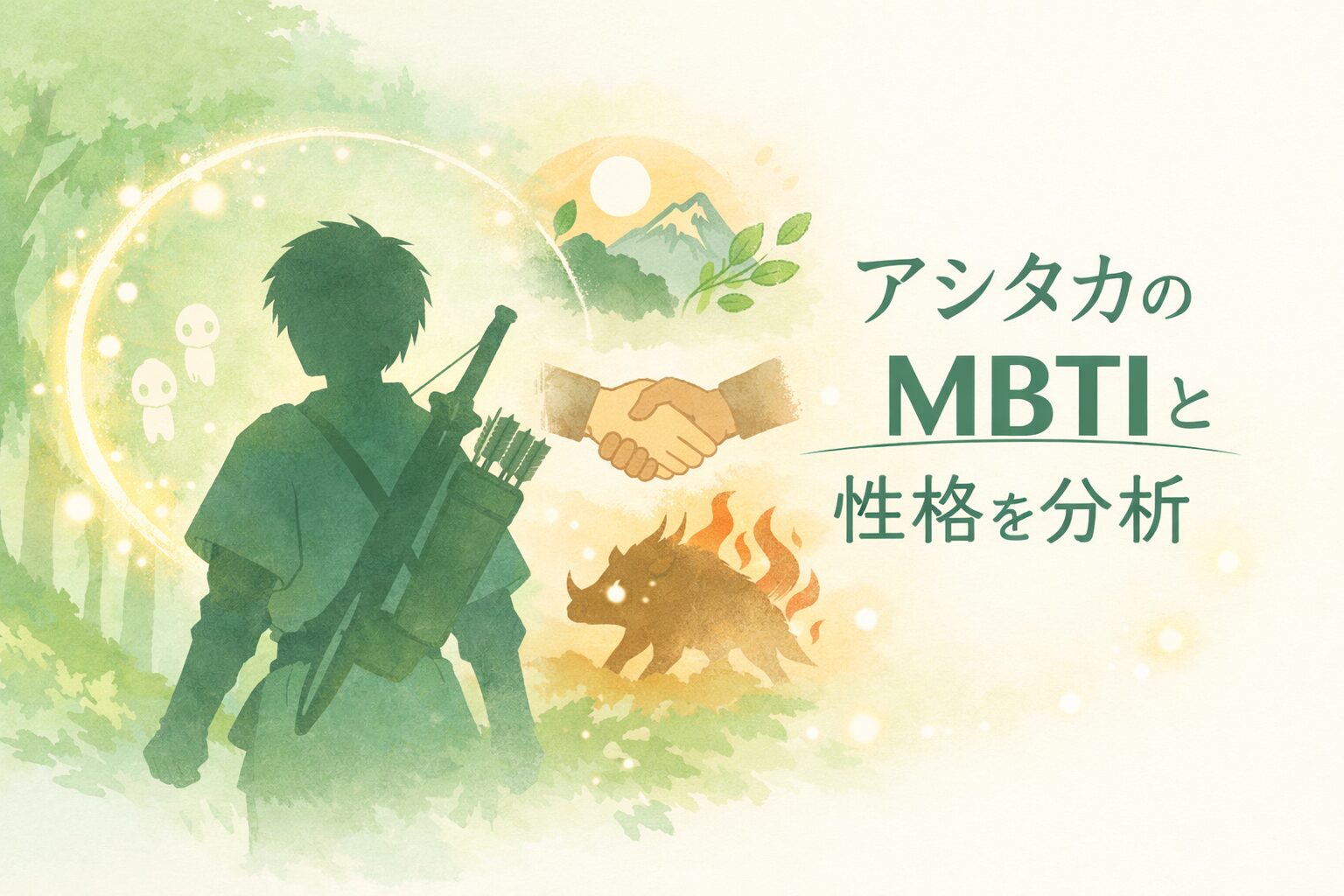 もののけ姫のアシタカのMBTIの型は何？性格タイプから鋭く考察のイメージ図