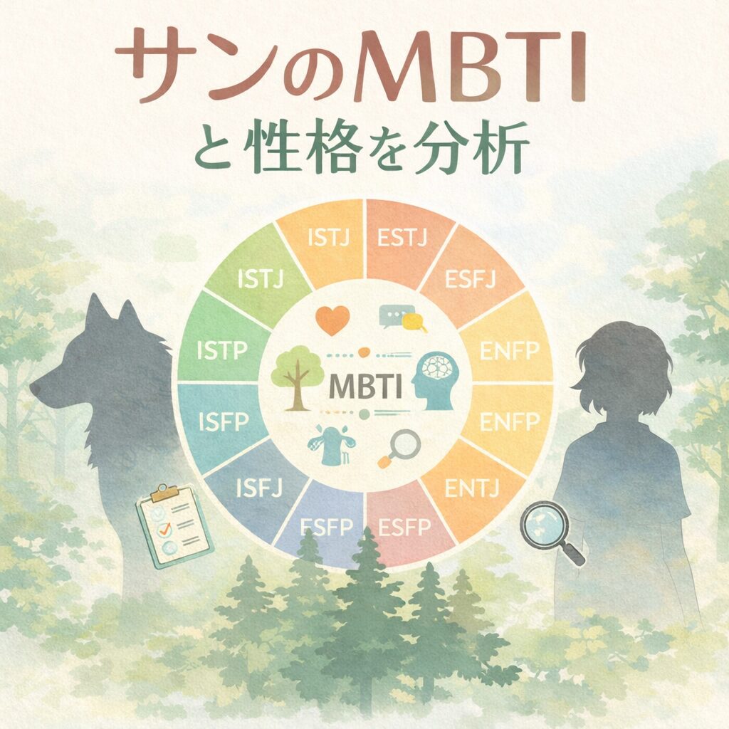 もののけ姫のサンのMBTI型は何？人物像を性格タイプから鋭く考察のイメージ