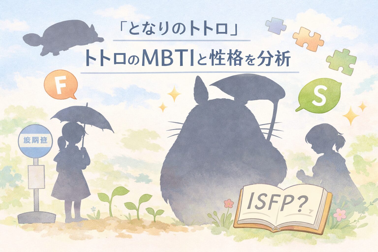 「となりのトトロ」トトロのMBTI型は？人物像を性格タイプで考察のイメージ図
