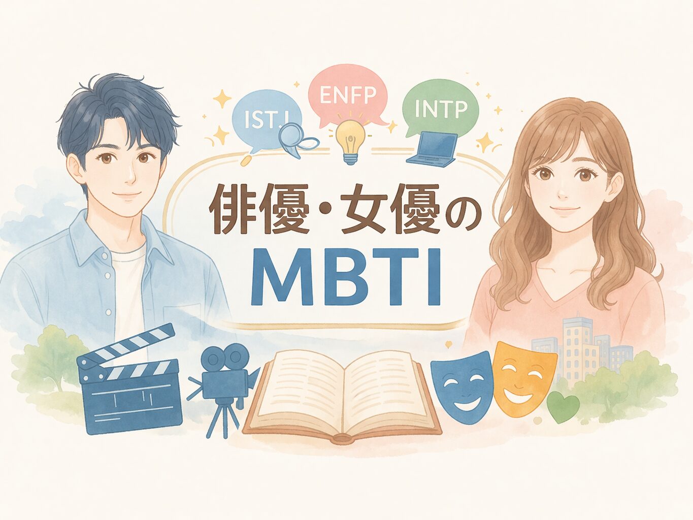 俳優・女優のMBTI一覧まとめ｜五十音＋タイプ別で見やすく整理のイメージ図