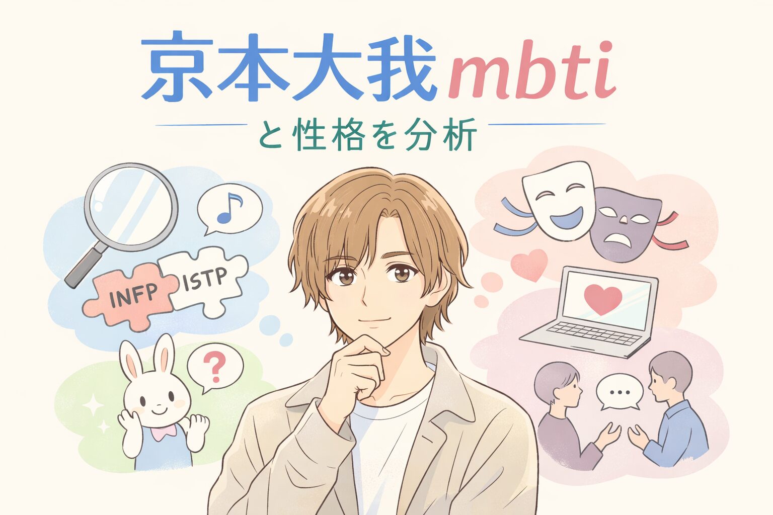 京本大我のMBTIは？言動や性格の傾向から診断タイプを考察のイメージ図