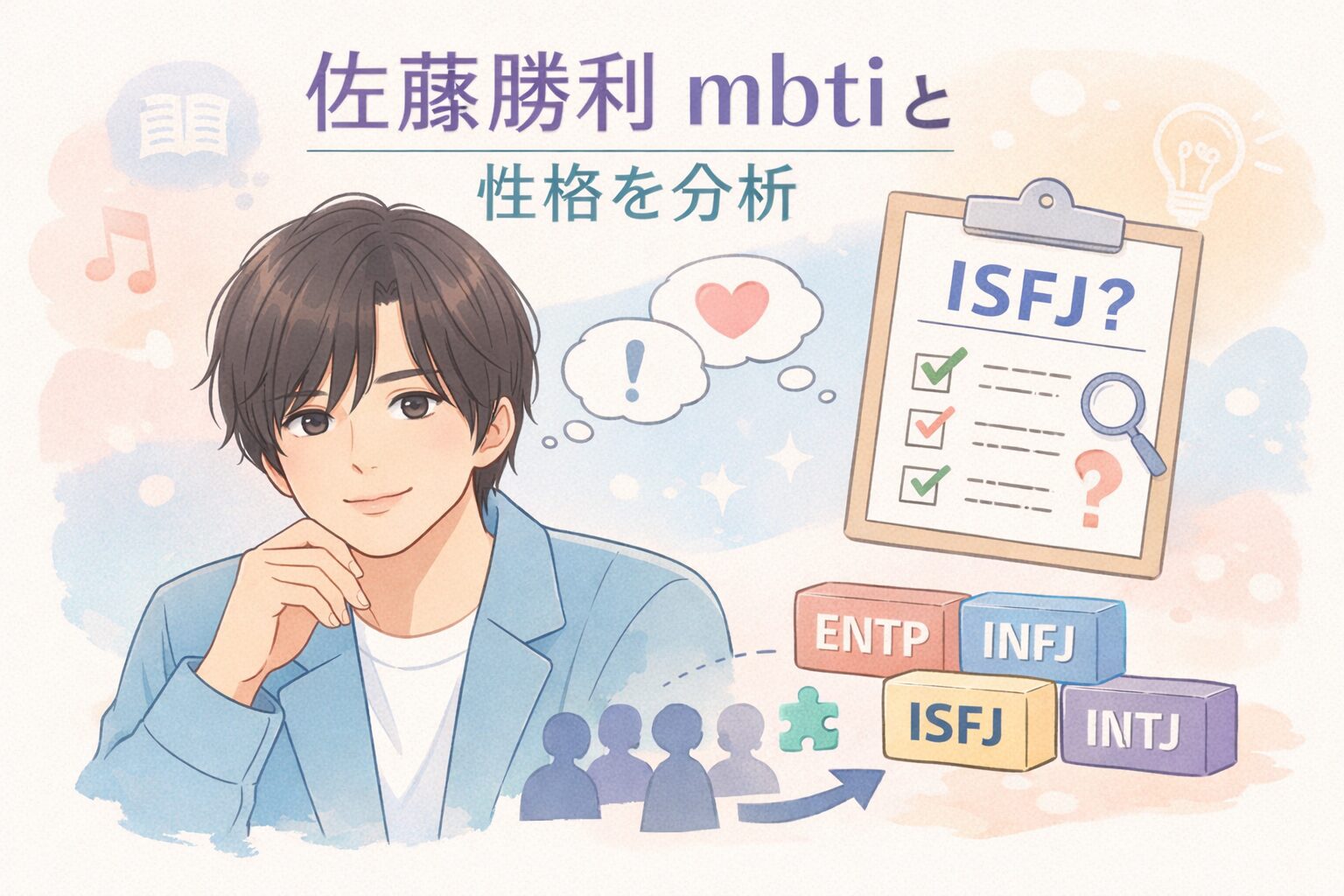 佐藤勝利のMBTIは？性格や特徴から診断結果を徹底考察のイメージ図