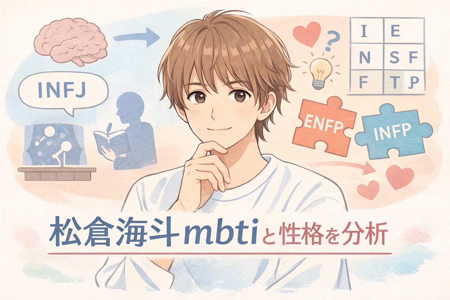松倉海斗のMBTIは？タイプ予想と性格の特徴まとめのイメージ図