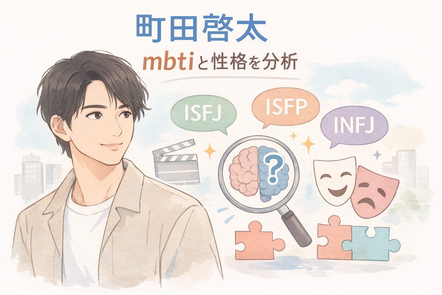 町田啓太のMBTIは？言動や性格の傾向からタイプを考察のイメージ図