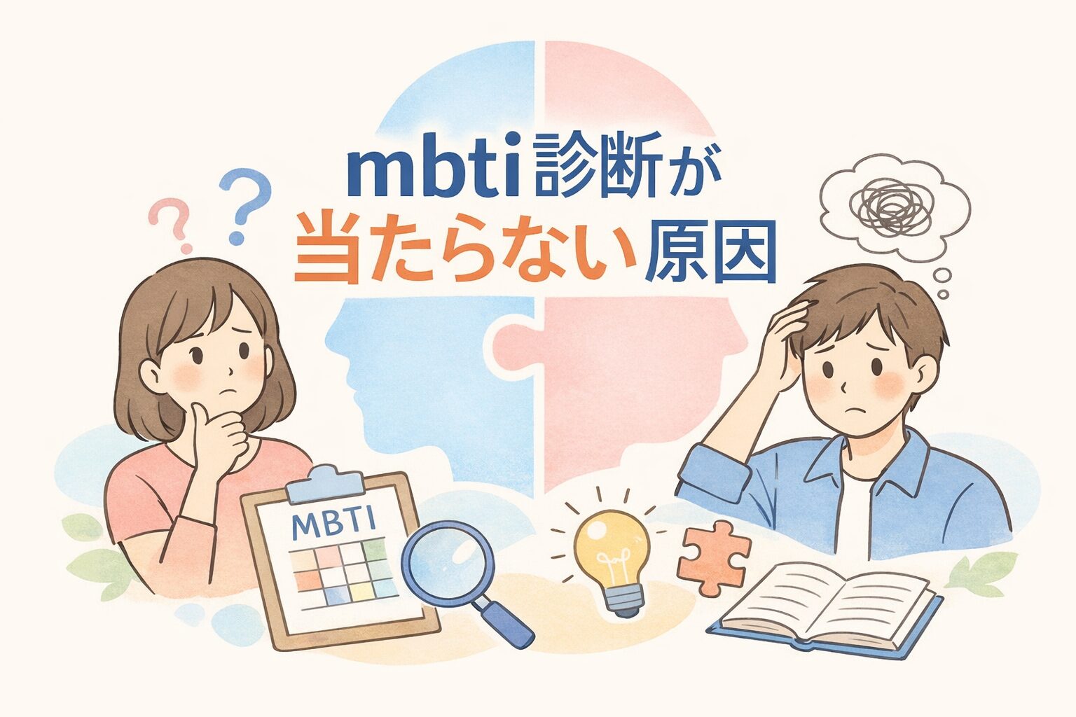 mbti診断が当たらない原因を深掘りし不安を解消する具体策のイメージ図