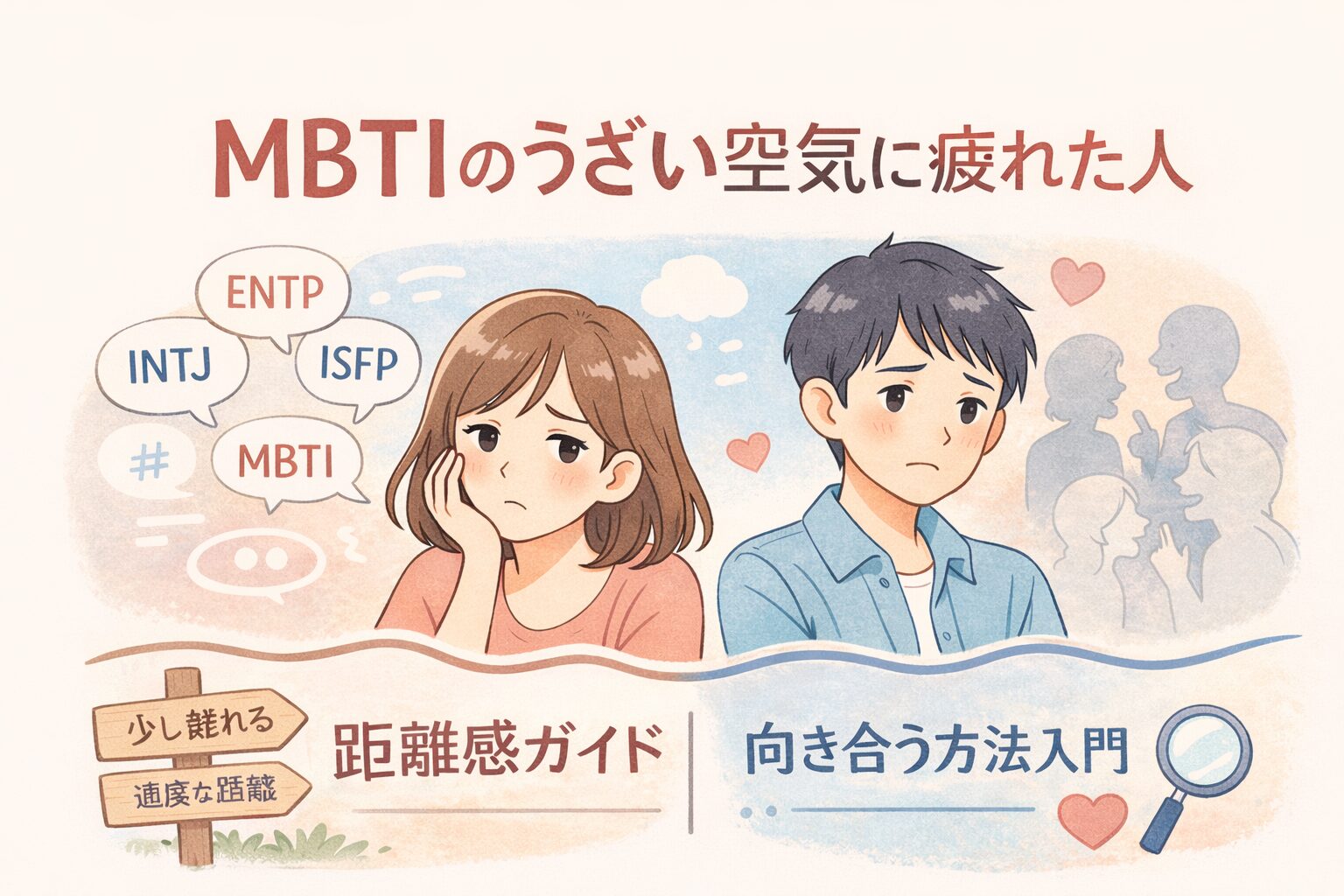 mbtiのうざい空気に疲れた人の距離感ガイドと向き合う方法入門のイメージ図