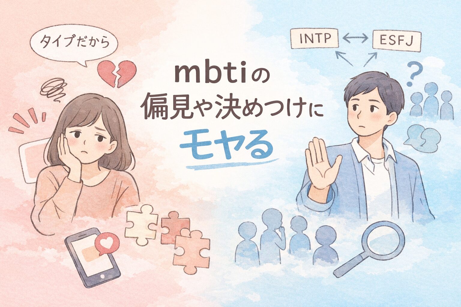 mbtiの偏見や決めつけにモヤる理由｜振り回されない距離の取り方のイメージ図