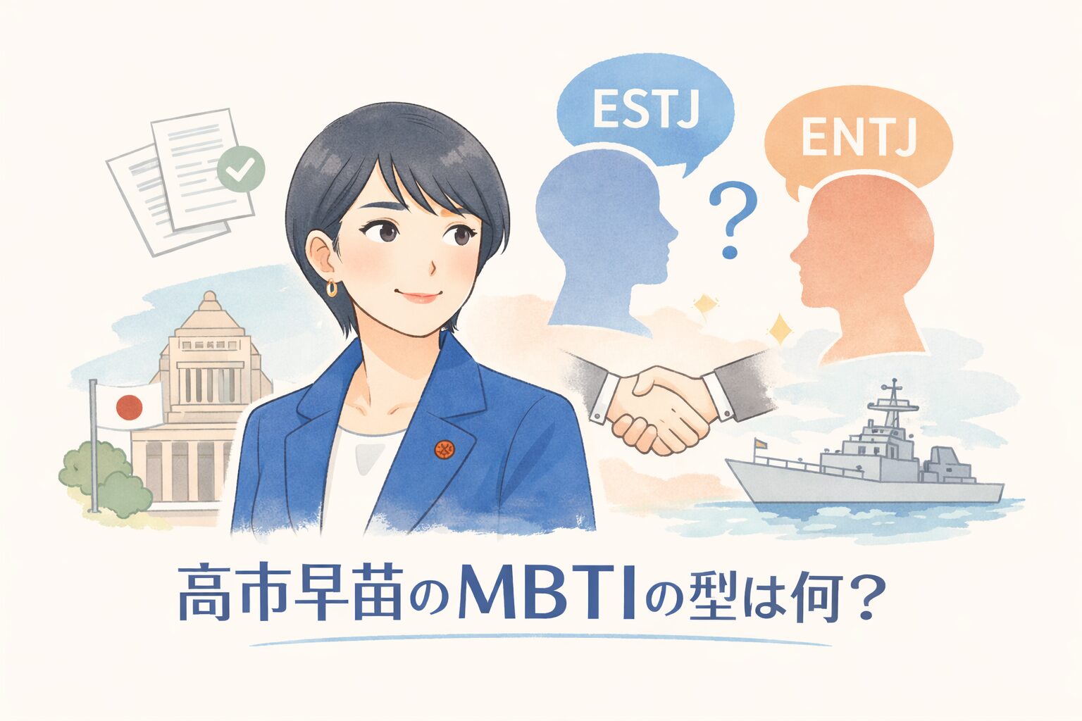高市早苗のMBTIの型は何？人物像を性格タイプから鋭く考察のイメージ図