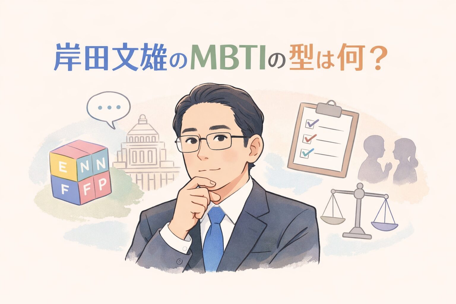 岸田文雄のMBTIの型は何？人物像を性格タイプから鋭く考察のイメージ図