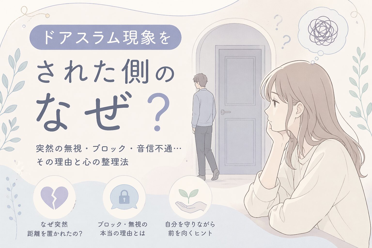 INFJ（提唱者）のドアスラム現象｜された側のなぜ？を読み解くのイメージ図