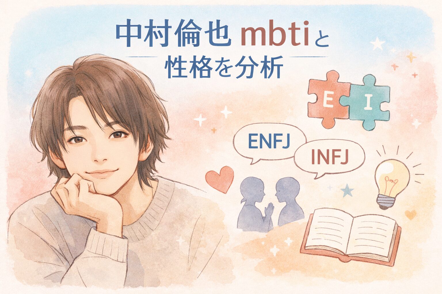 中村倫也のMBTIは？タイプ予想と性格の特徴まとめのイメージ図