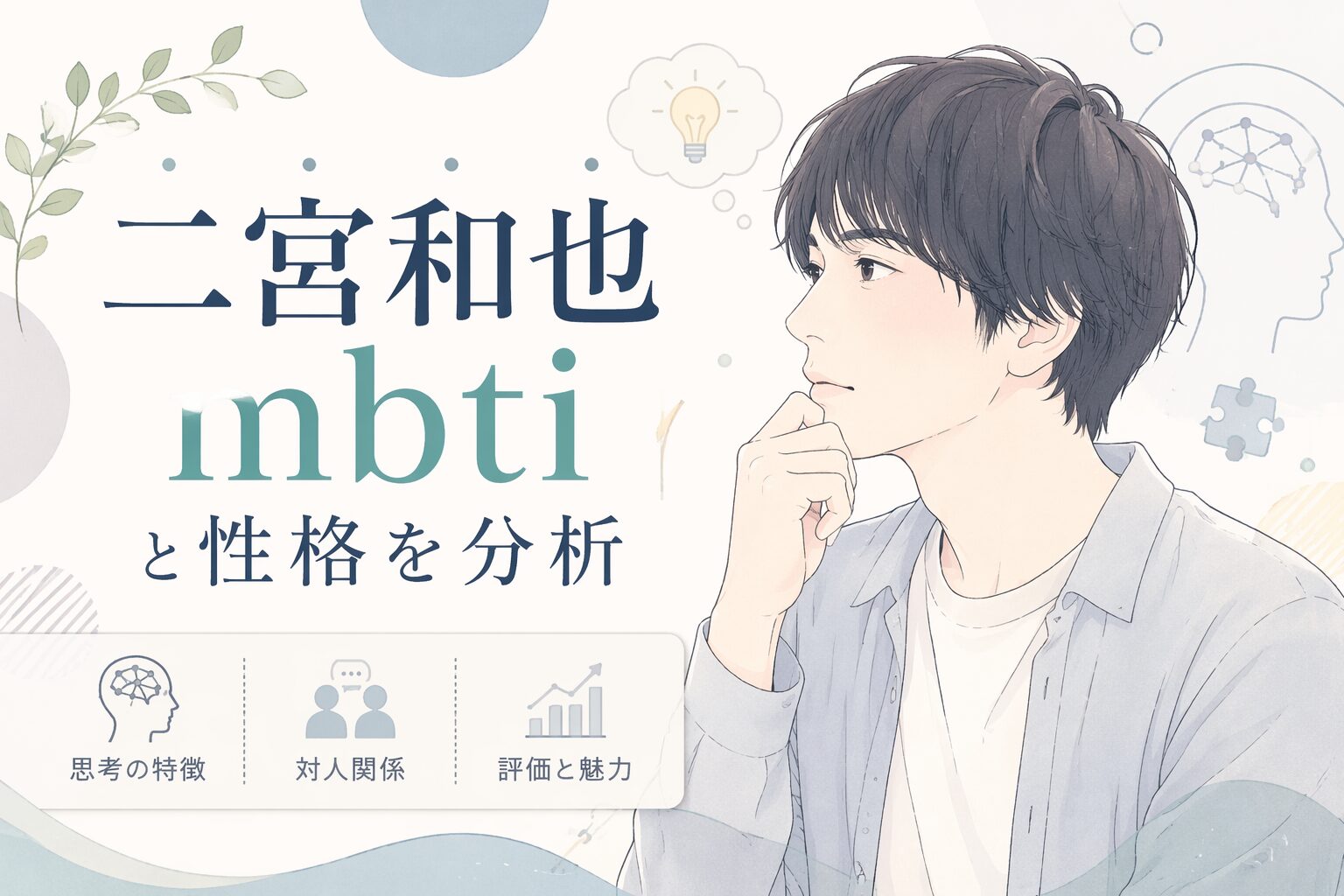 二宮和也（嵐）のMBTIは？言動や性格の傾向からタイプを考察のイメージ図