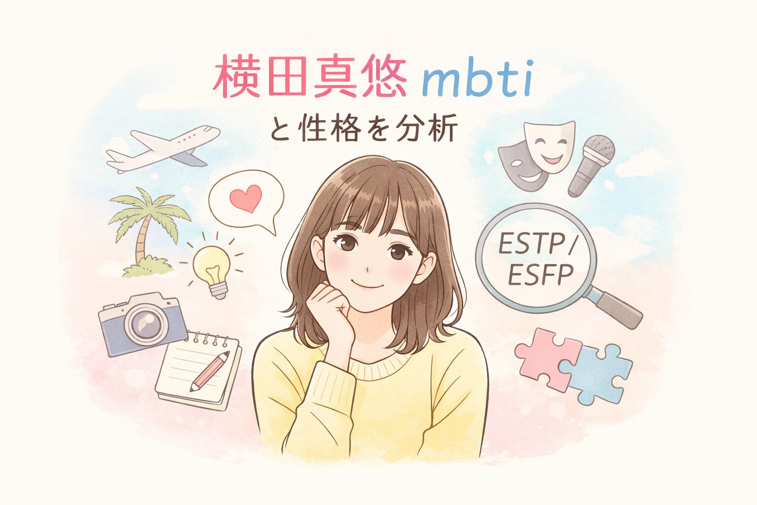 横田真悠のMBTIは？タイプ予想と性格の特徴まとめのイメージ図