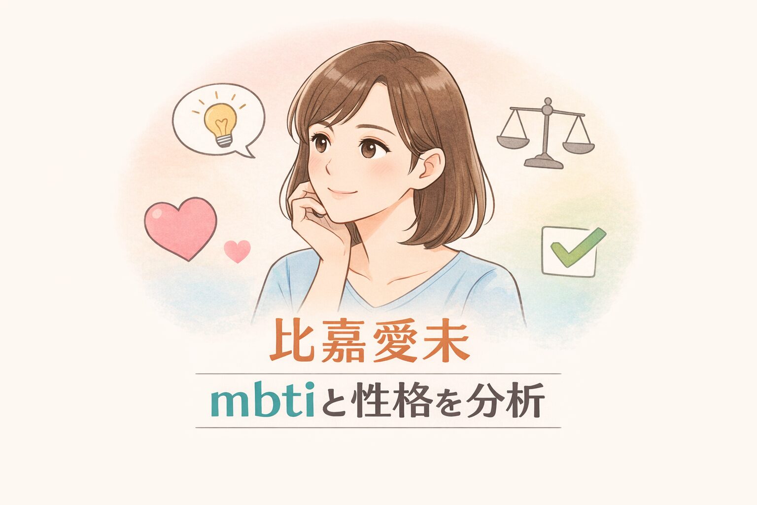 比嘉愛未のMBTIは？言動や性格の傾向からタイプを考察のイメージ図